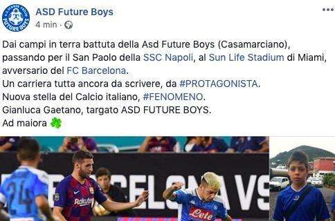 "Dai campi di Casamarciano a Miami contro il Barça", la scuola calcio di Gaetano esalta il suo figliol prodigo