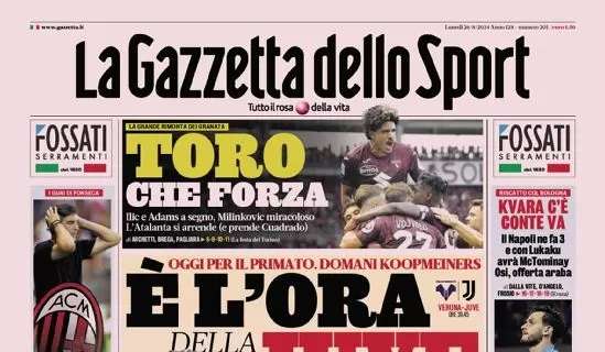 Gazzetta dello Sport: "Kvara c'è, Conte va"