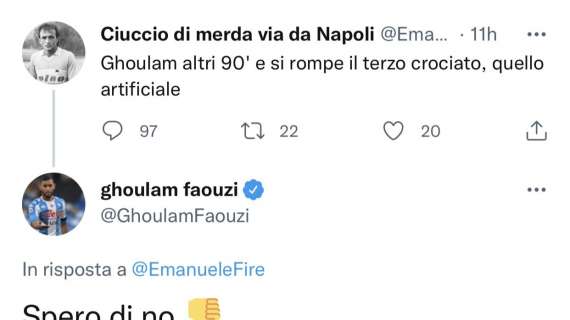 FOTO - “Altri 90' e si rompe il terzo crociato”, Ghoulam risponde alle offese sui social: “Spero di no”