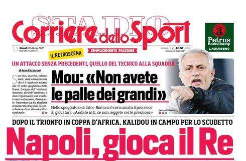 PRIMA PAGINA - CdS Campania: "Napoli, gioca il Re"