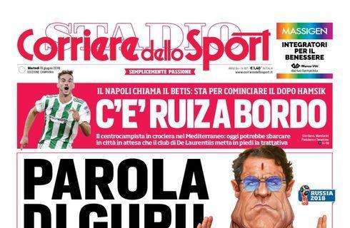 PRIMA PAGINA - CdS: "Ruiz in crociera nel Mediterraneo, oggi può sbarcare a Napoli!"