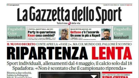 PRIMA PAGINA - Gazzetta: "C'è l'accordo con Gattuso, un anno in più al Napoli!"