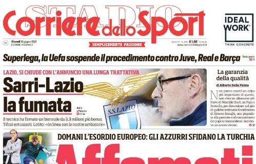 PRIMA PAGINA - CdS: "Affamati. Sarri va alla Lazio"