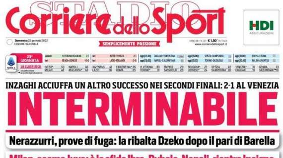 PRIMA PAGINA - Corriere dello Sport: "Napoli, rientra Insigne"