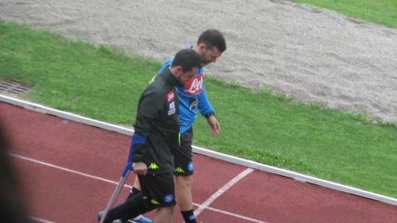 FOTO TN - Younes e Meret in campo: lavoro in palestra per i due infortunati