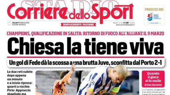 PRIMA PAGINA - CdS: "Chiesa la tiene viva"
