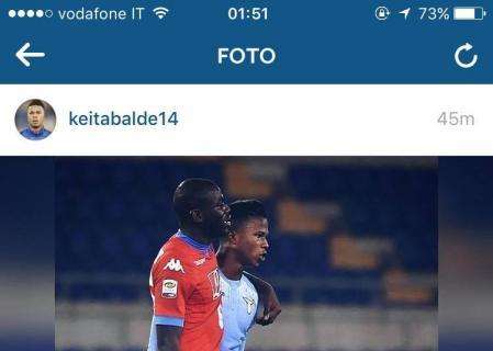 FOTO - Splendido messaggio di Keita a Koulibaly: "Questo sport è più che bianco o nero. Ammirazione per te"