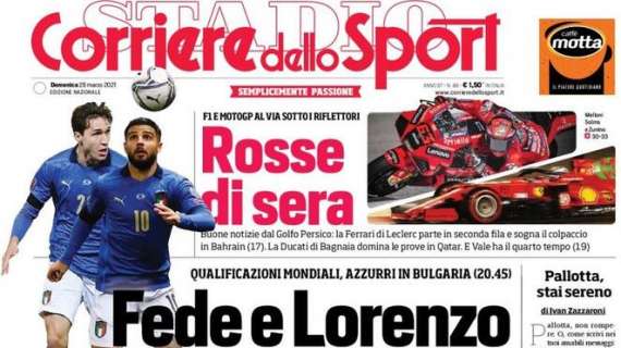 PRIMA PAGINA - CdS titola su Chiesa e Insigne: "Fede e Lorenzo, quasi amici"