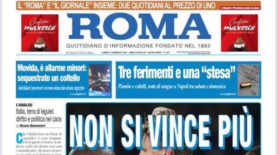 Il Roma: "Non si vince più"