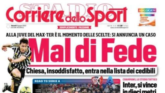 PRIMA PAGINA – CdS: “Fiorentina, vertice con Italiano. ADL aspetta”