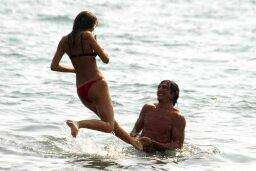 Savoldi al mare con MIss Italia