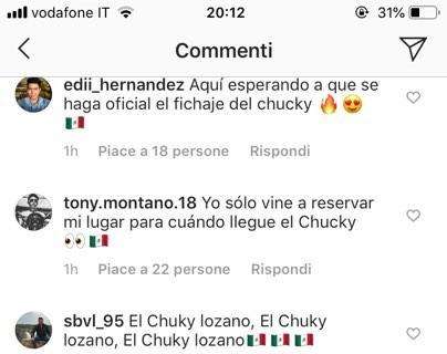 Lozano, i social del Napoli invasi dai messicani che festeggiano l’arrivo del Chucky