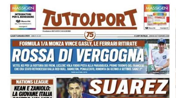PRIMA PAGINA - Tuttosport: "Juve, Suarez e il passaporto. Poi ciao Barcellona"