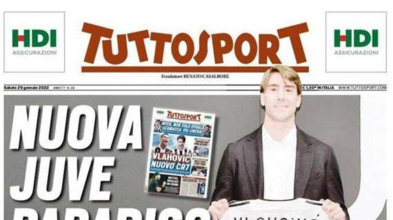 PRIMA PAGINA - Tuttosport sull'affare Vlahovic: "Nuova Juve paradiso"