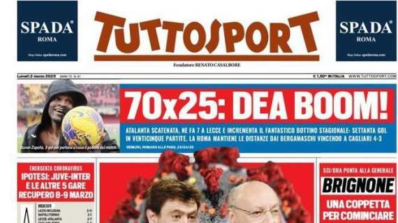 PRIMA PAGINA - Tuttosport punge Marotta: "Proprio tu? Juve furiosa con l'ex dg"