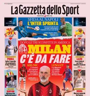 PRIMA PAGINA - Gazzetta: "L'Inter sprinta e sfida il Napoli"