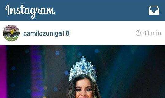 FOTO - Zuniga buongustaio celebra Miss Universo: "Orgoglioso di essere colombiano"