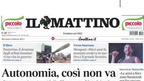 PRIMA PAGINA - Il Mattino: "Superman Osi, il bomber 4.0"