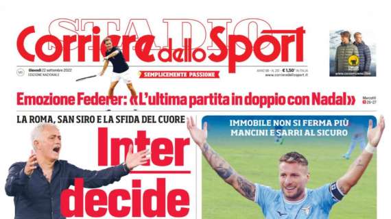 PRIMA PAGINA - CdS: ”Inter, decide Mourinho"