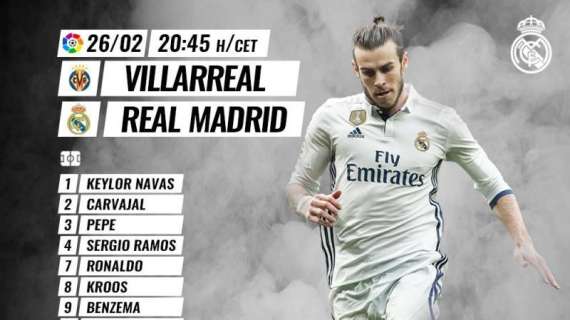 FORMAZIONE - Real Madrid, in campo i migliori contro il Villarreal: Pepe sostitusce Varane