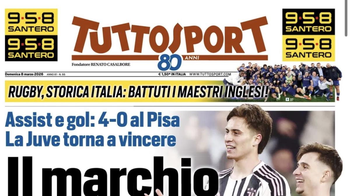 La Juventus non molla il quarto posto, Tuttosport: "Il marchio di Yildiz"