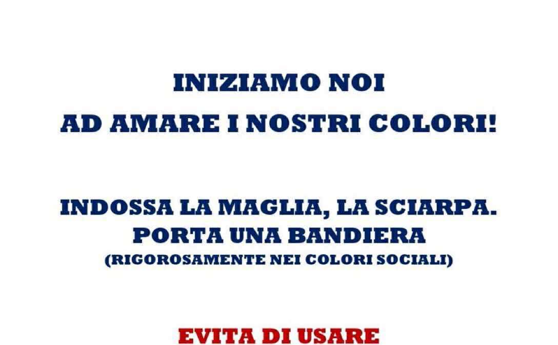 Il Maradona tutto azzurro! Volantino Curva A: “Maglia, sciarpa, bandiera…”