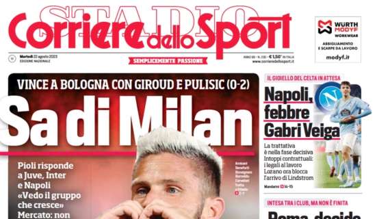 PRIMA PAGINA – Corriere dello Sport: “Veiga, legali al lavoro sugli intoppi”