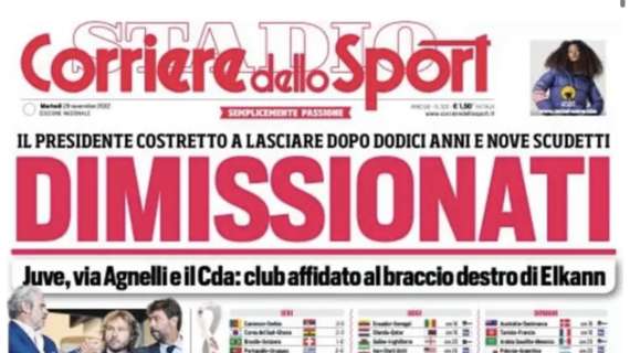 PRIMA PAGINA - Corriere dello Sport: “Dimissionati”