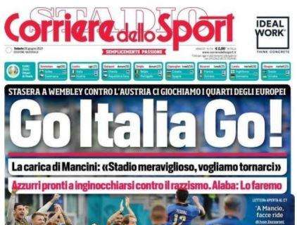 PRIMA PAGINA - L'apertura del Corriere dello Sport: "Go Italia Go".
