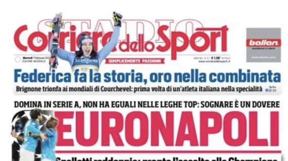 PRIMA PAGINA - Corriere dello Sport: “EuroNapoli”