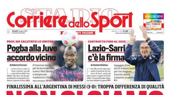 PRIMA PAGINA - Corriere dello Sport: "Non ci siamo"