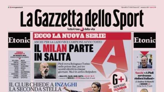 PRIMA PAGINA – Gazzetta: “Inter, mosaico Scudetto”