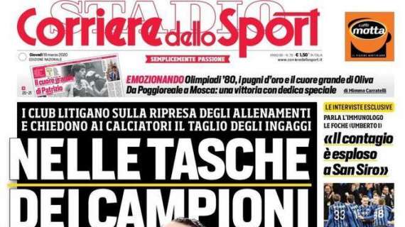PRIMA PAGINA - CdS, l'immunologo Le Foche spiega: "Il contagio è esploso a San Siro"