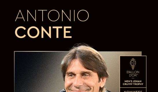 Che gioia per Conte: al Pallone d'Oro è candidato al premio di allenatore dell'anno!