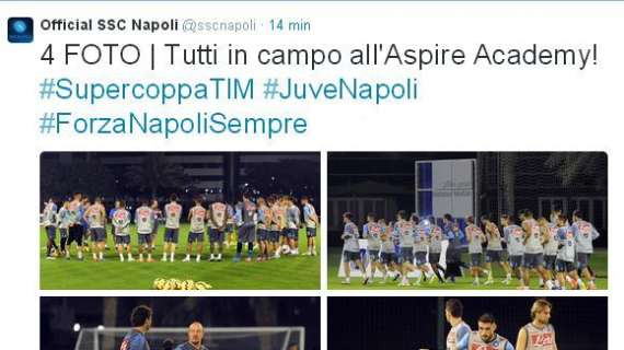 FOTO - Primo allenamento a Doha, gli scatti su profilo twitter del Napoli 