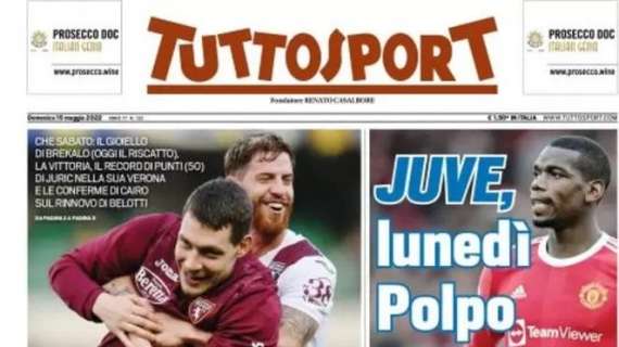 PRIMA PAGINA - Tuttosport: "Juve, lunedì Polpo"