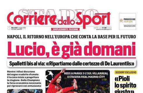 PRIMA PAGINA - Cds Campania: “Lucio, è già domani"