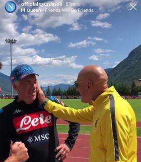 VIDEO - Incontro tra Ancelotti e Graziani a Dimaro: sorrisi e risate tra i due