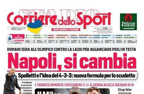 PRIMA PAGINA - CdS Campania: "Napoli, si cambia"