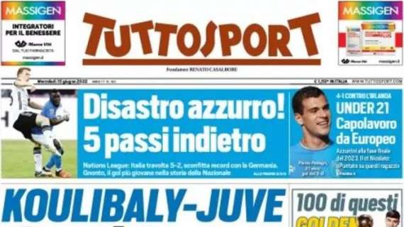 PRIMA PAGINA - Tuttosport: "Koulibaly-Juve, la chiave è Demiral"