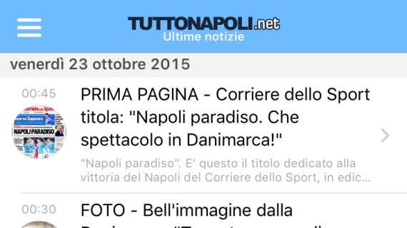 Seguici da Iphone o Android con la nostra App gratuita, la più scaricata sul Napoli