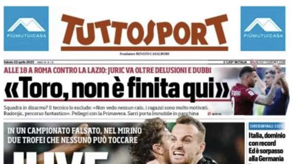 PRIMA PAGINA – Tuttosport: “Juve, due coppe contro la giustizia”