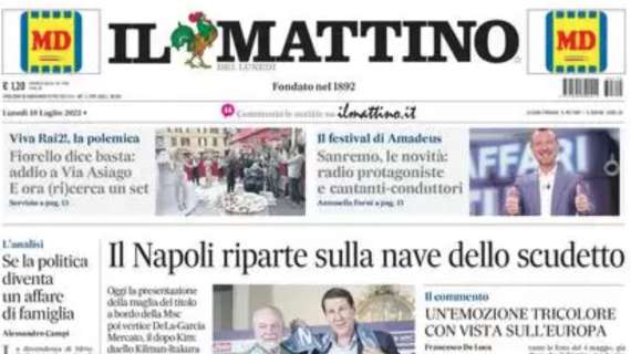 PRIMA PAGINA - Il Mattino: "E' un duello Kilman-Itakura"