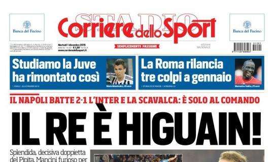 PRIMA PAGINA - CdS incorona Gonzalo: "Il re è Higuain. Mancini furioso..."