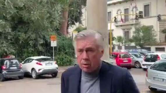 VIDEO - Ancelotti arrivato per l'incontro con arbitri: le immagini da Roma