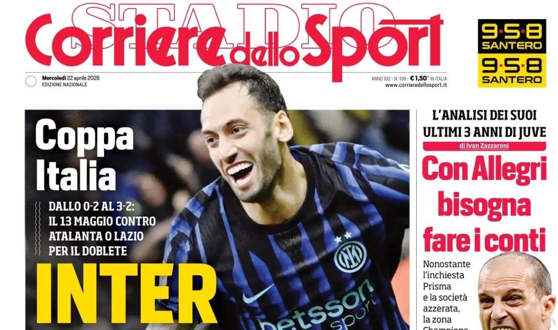 Como ribaltato, Corriere dello Sport: "Inter infinita"