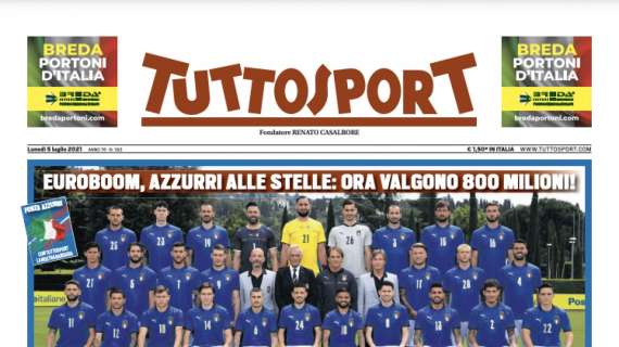 PRIMA PAGINA - Tuttosport - "Un'Italia d'oro"