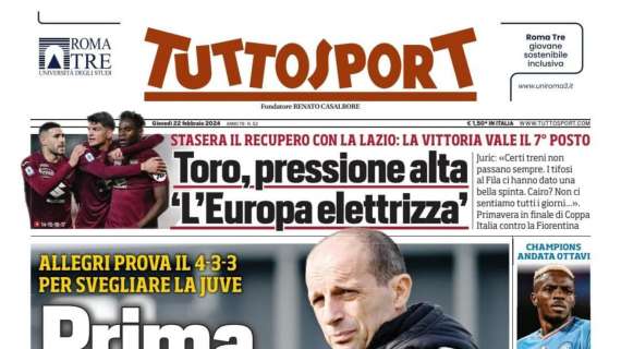 PRIMA PAGINA - Tuttosport: "Dove c'è Osimhen c'è Napoli"