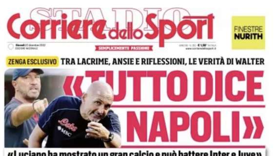 PRIMA PAGINA - Corriere dello Sport: “Scivolone azzurro: il Lilla vince 4-1 al Maradona”