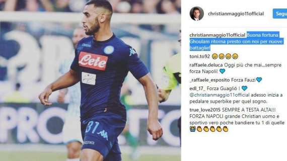 FOTO - Infortunio Ghoulam, gli auguri di Maggio: "Torna presto con noi per nuove battaglie!"